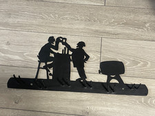 Vintage Metall Pfanne oder Utensilien Hängeregal