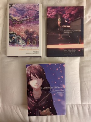 5 Centimeters Per Second Manga 2012 + Novel One More Side & Children Who Chase