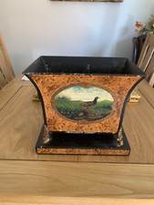 Vintage Contemporary Tole Painted Decorative Planters