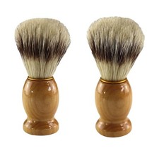 Iconikal 2-Pack Wood Handled Badger Hair Shaving Brush for Use With...