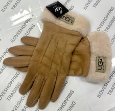 UGG AUSTRALIA FAUX SHEEPSKIN SUEDE TURN CUFF TOUCH SCREEN SOFT GLOVES MITTENS