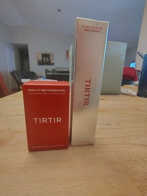 DUO TIRTIR Mask Fit Red Foundation & FLAWLESS PORE PREP PRIMER (30ml,1.01fl Oz