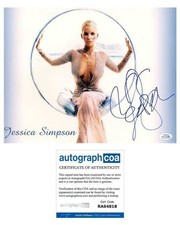 Jessica Simpson Signed Autographed 11x14 Photo Sexy Hot Cleavage Pop Star ACOA