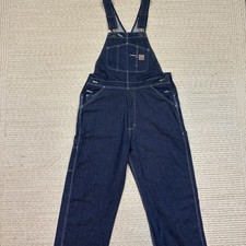 Berne Unlined Denim Bib Overalls Dark Indigo Workwear Mens Sz 38x32 NWT