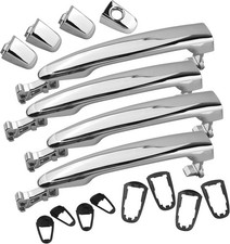 Exterior Door Handle Front/Rear Driver Passenger Side Compatible Chrome