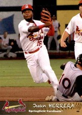 2016 Springfield Cardinals SGA Sysco #13 Juan Herrera Dominican Republic DR Card