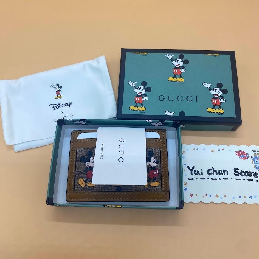 限定コラボ品♪【Gucci x Disney】GG Supreme カードケース GUCCI x Disney Collaboration Mickey Mouse Card Case Holder
