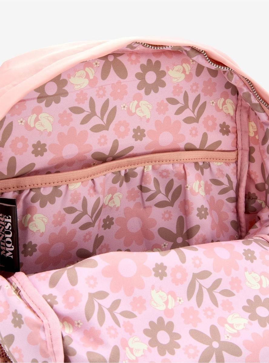 Disney Minnie Mouse Floral Blush Multi-Pocket Backpack New  display picture 1