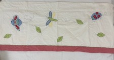 POTTERY BARN KIDS cotton appliqued Bee Dragonfly ladybug Valance 18 x 42