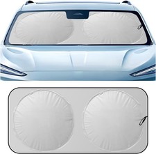 Car Windshield Sun Shade, Foldable Automotive Front Window He Size: 65 36 inch