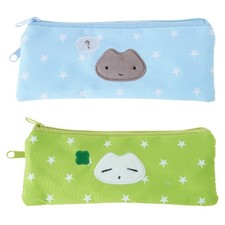 Star Pattern Pencil Case Double Layered Pen Pouches 2 Compartment Pencil Bag