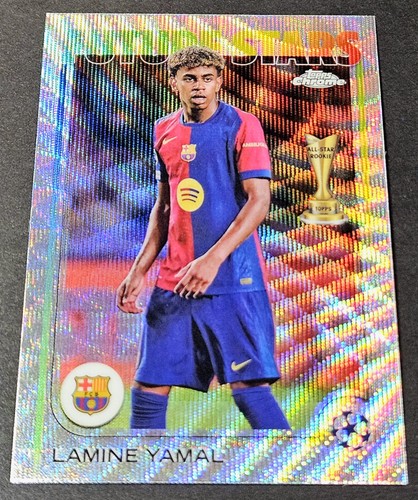 Lamine Yamal 2024-25 Topps Chrome UCC Future Stars Wave Refractor Rookie #27