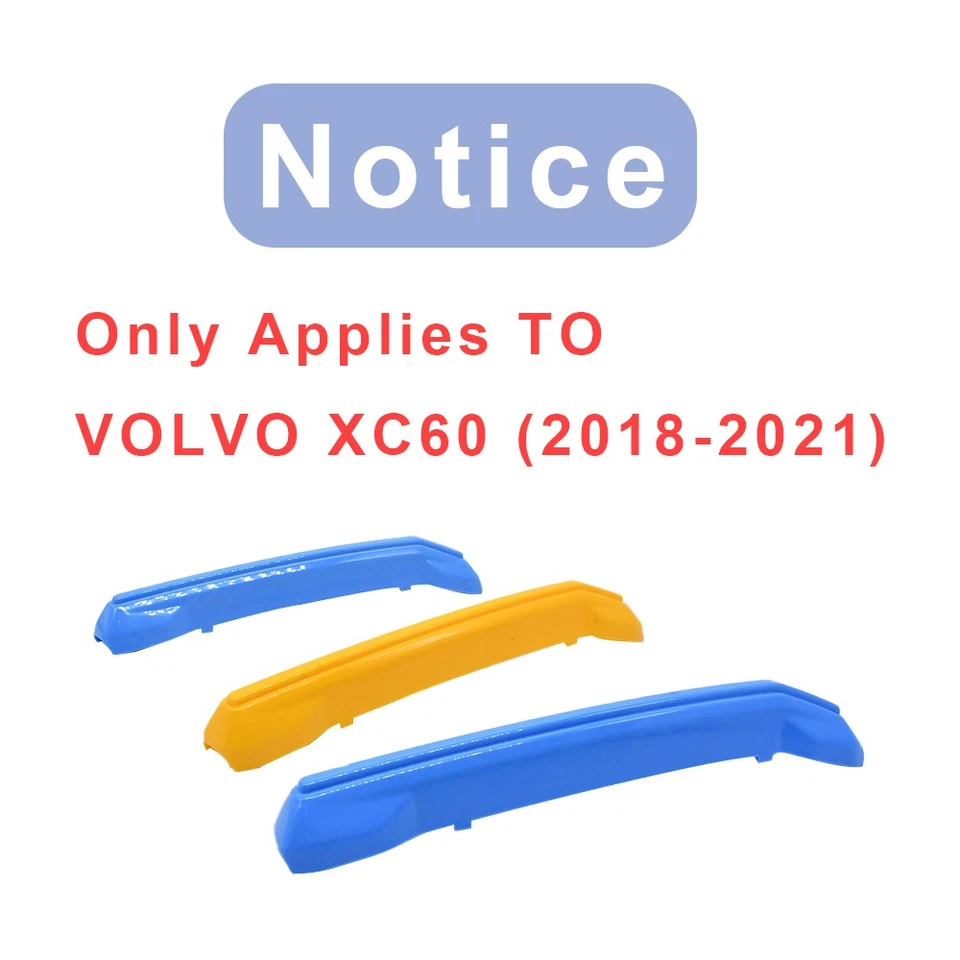 3X Tri Color Parrilla Frontal Inserto Riñón Borde Para Volvo XC60 2018-2021 Accesorios Foto 3 de 4
