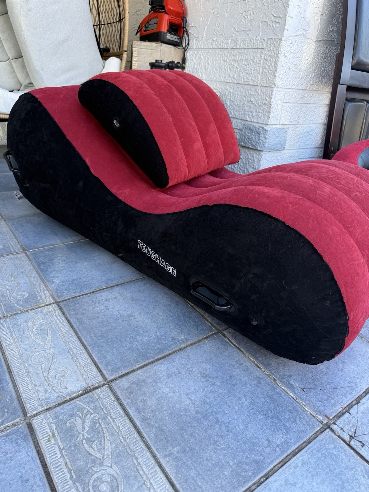 Toughage Inflatable Sofa Lounge Chair Household Yoga Chaise Nap Air Bed Cushion