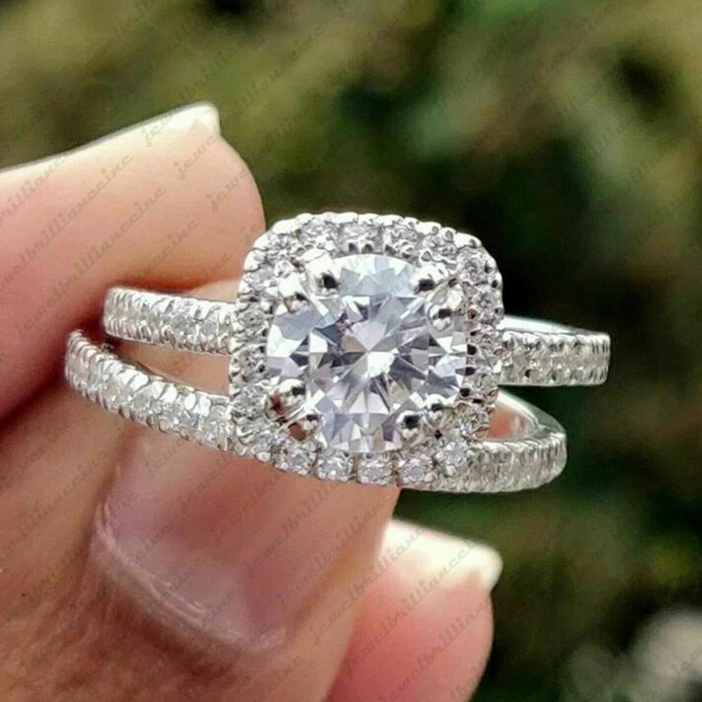 Cheap moissanite deals wedding sets
