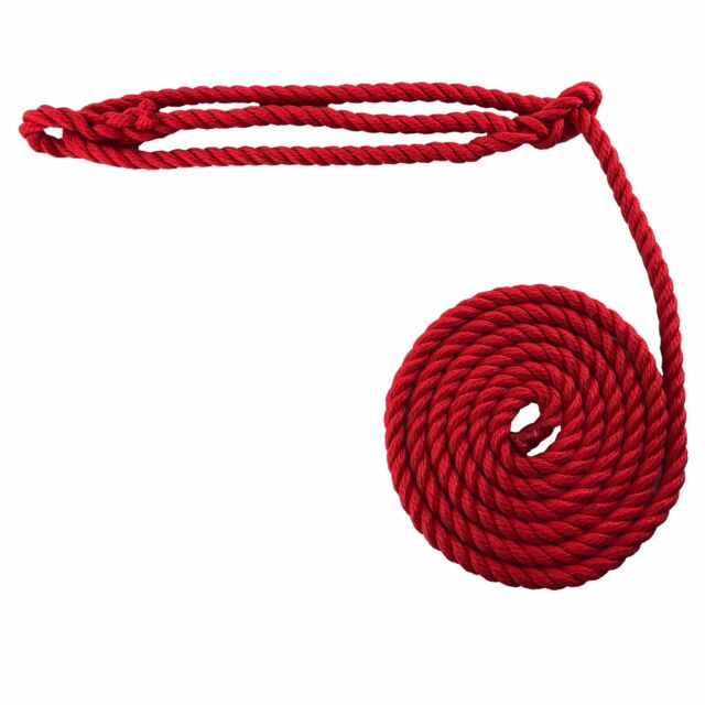 5 x 16mm Red Softline Plain Show Rope Halter x 8ft Cow Sheep Horse Animal ZN10003