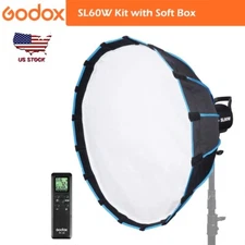 Godox SL60W Kit with Softbox (Special Design for SL-60W) 5600K LED Video Light