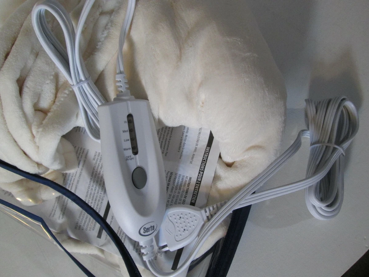 Serta Heated Micro Plush Pocket Wrap Cuddler Throw Super Soft Electric  Cream 38533836537 | eBay