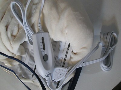 Serta Heated Micro Plush Pocket Wrap Cuddler Throw Super Soft Electric  Cream 38533836537 | eBay