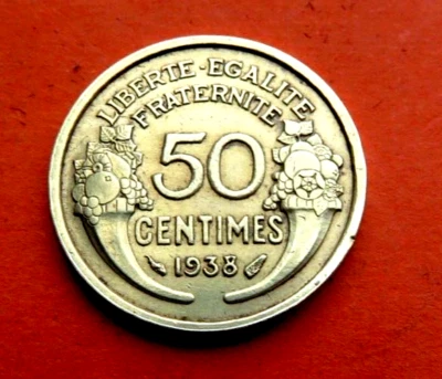 Superbe Pièce de 50 CENTIMES 1938 " MORLON " - Photo 1/2