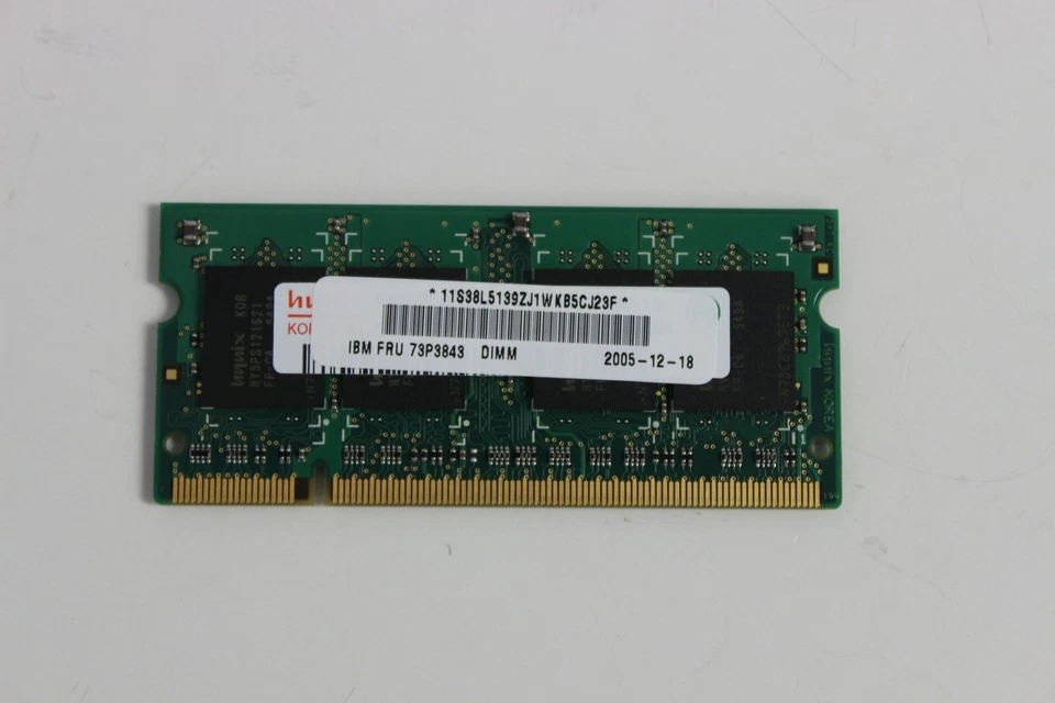IBM 73P3843 512MB 200 PIN 2RX16 PC2-4200 SODIMM MEMORY MODULE THINKPAD T43 - Image 4 of 4