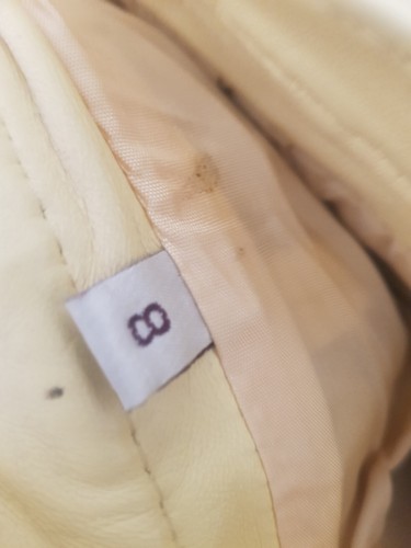 Vintage Yellow Leather Womans Skirt (80s) - 第 5/7 張圖片