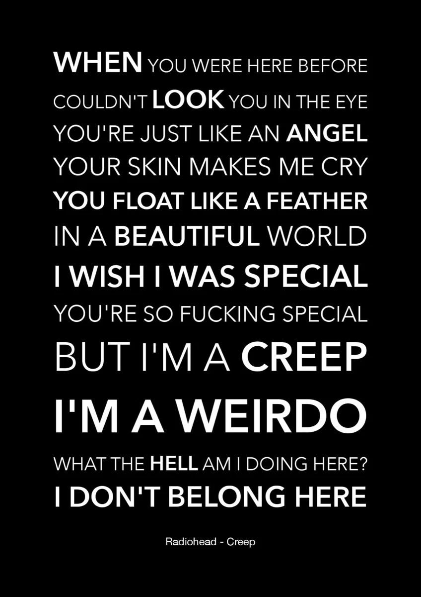 Creep Radiohead Lyrics