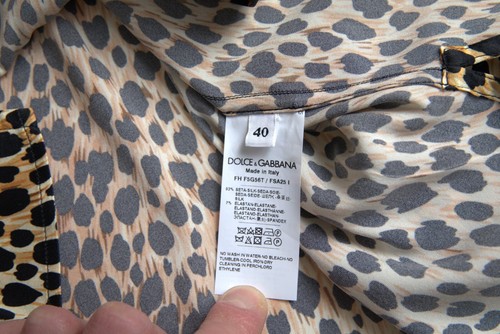 DOLCE & GABBANA Top Brown Leopard Print Long Sleeves Blouse IT40/US6/S 1880usd - Picture 8 of 8