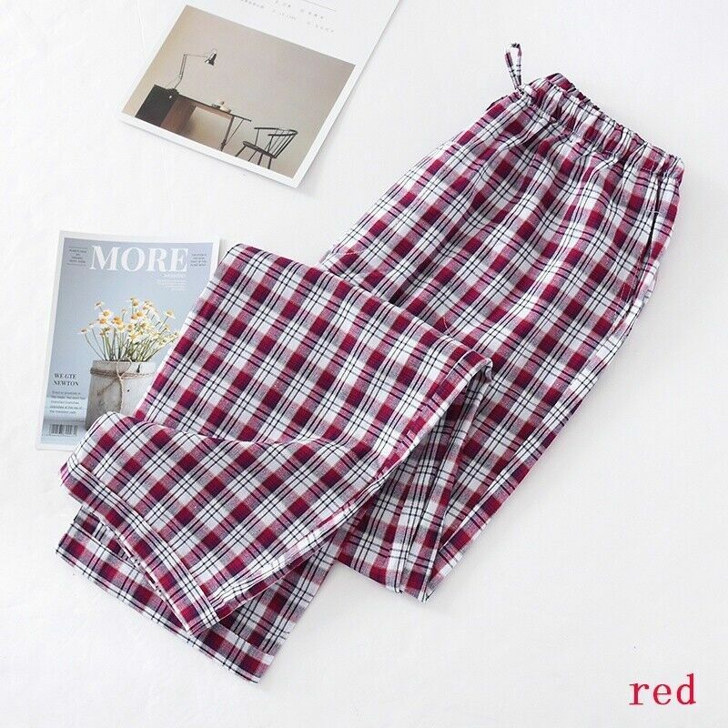 Pantalon De Pyjama Homme Carreaux - Coton, Multicolore, Léger - Neuf Avec étiquettes, Lavage Main