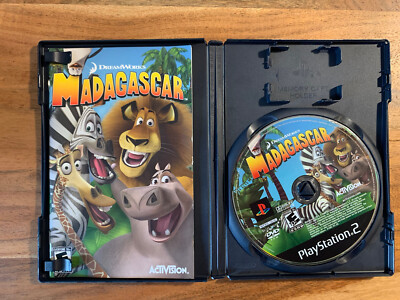 Jeu PS2 Dreamworks Madagascar Complet - Boîtier Cassé Mais Bon état, Disque Fonctionnel, Instructions Incluses