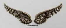 #4148 ANTIQUED GOLD LEFT/RIGHT ANGEL WINGS - 2 Pcs (1 Pair)