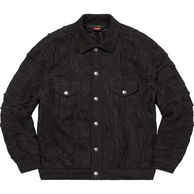 Supreme Coogi Trucker Jacket Black Blue 2colors Size S-XXL Supreme Coogi Trucker Jacket Black Blue 2colors Size S-XXL