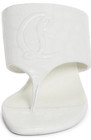 100% AUTH NEW WOMEN LOUBOUTIN TONGAMULE WHITE CROC THONG SANDALS EU 37.5/US 7.5 — photo 4