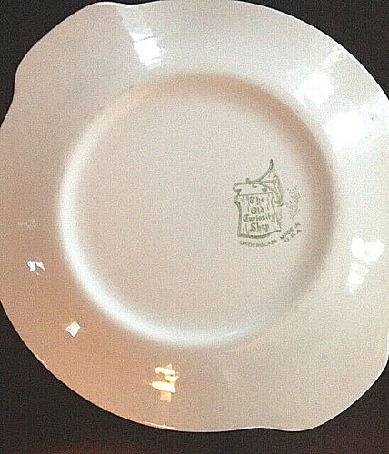 The Old Curiosity Shop 10.5" x 11.5" Currier & Ives Cake Plate with Handles - Picture 5 of 5