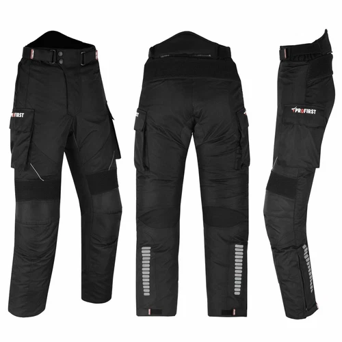 Men Motorbike Motorcycle Trousers Textile Cordura Waterproof Pants Armour Black