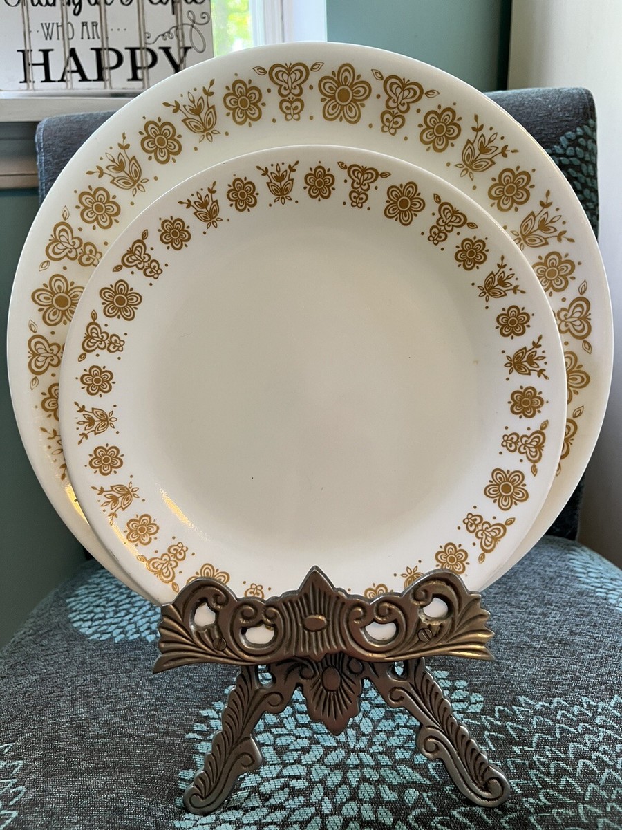 Vintage Corelle Set of Butterfly Gold 10