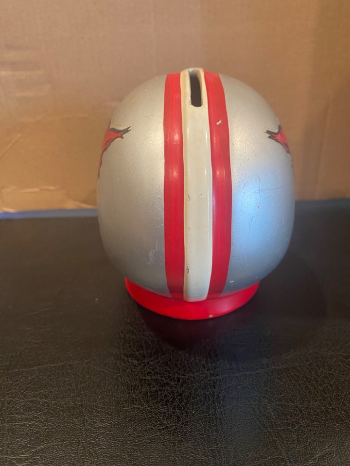 Rare Vintage Davidson College Football Mini Helmet Coin Bank Ceramic