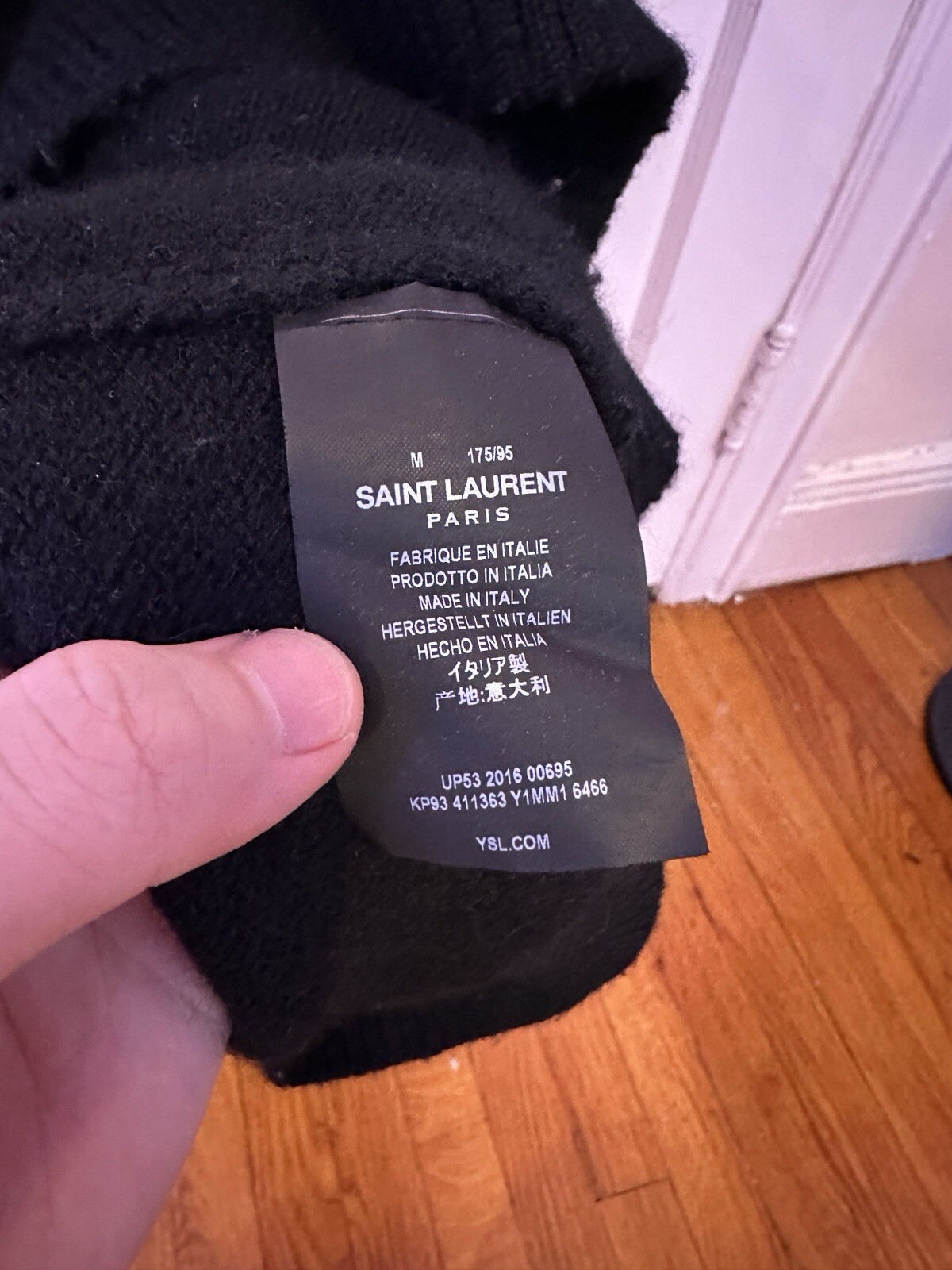 Maglione lana dinosauro Yves Saint Laurent T Rex taglia media YSL