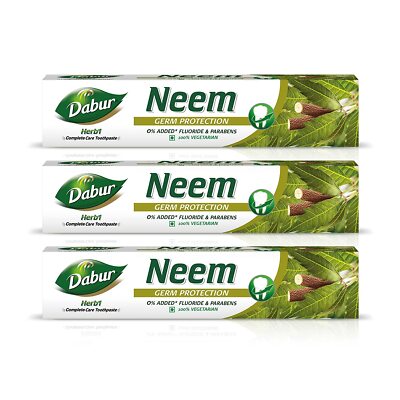 Dabur Herbal Neem Toothpaste Yellow Teeth, Bad Breath No Added Flourides 600gm