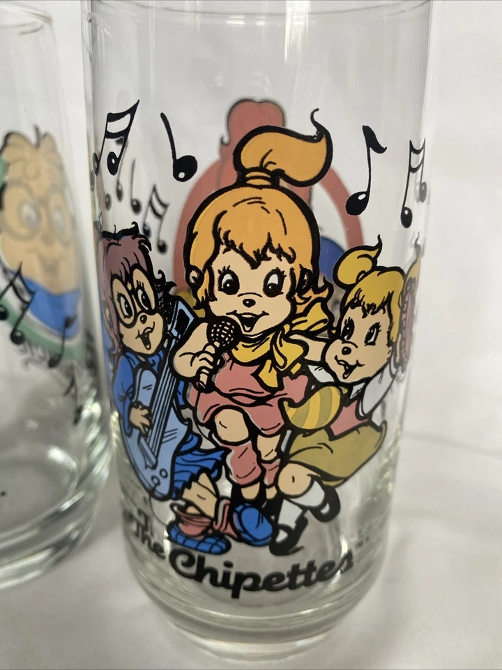 Libby винтажный 1985 Alvin и бурундуки очки Simon чипетки комплект из 2 - Изображение 4 из 4