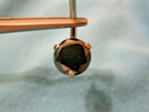 2.27ctw 100% NATURAL BLACK DIAMOND BELLY RING,DOUBLE,CERTIFICATE,FREE DIA TESTER - Picture 7 of 11