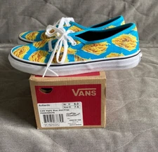 VANS Authentic Blue Atoll/ Fries (late night)  Mens 6, Womens 7.5 EUC