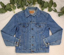 VTG Levis Mens Blue Denim Trucker Jacket Size 38 Made in USA