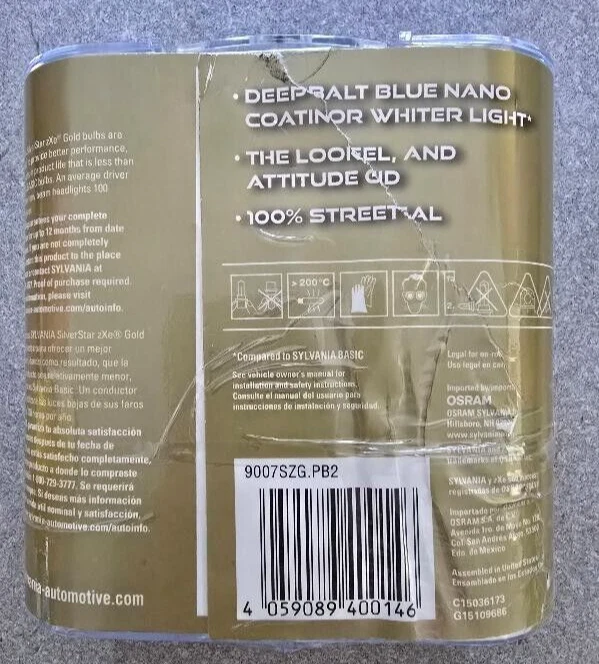 SYLVANIA ZXE GOLD 9007 HEADLIGHT BULBS - Image 3 of 3