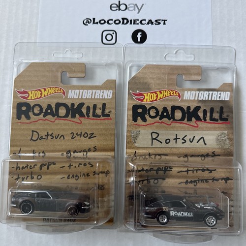 Hot Wheels Roadkill Collection Set Datsun & Rotsun 240Z Protectors