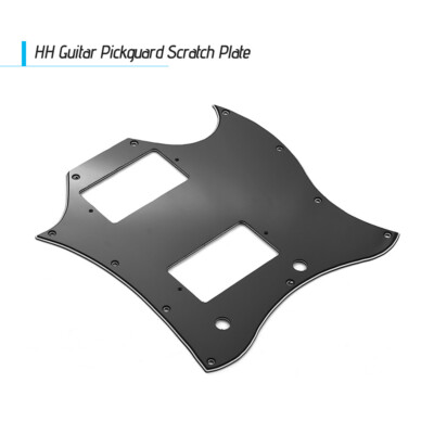 PVC HH Gitarre Pickguard Scratch Plate für SG E-Gitarre 3 Ply schwarz I1B7