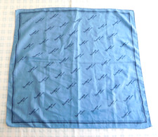 Vintage Jacqmar of London Silk Scarf Rolled Edge 25 x 26 inch Blue