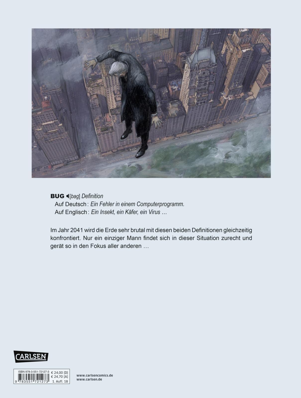 Thumbnail - Bug 1 | Enki Bilal | Buch | Carlsen Comics | 88 S. | Deutsch | 2018 |