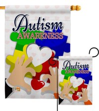 Love Autism Awareness Support Asd Hope Puzzle Help Garden House Yard Flag