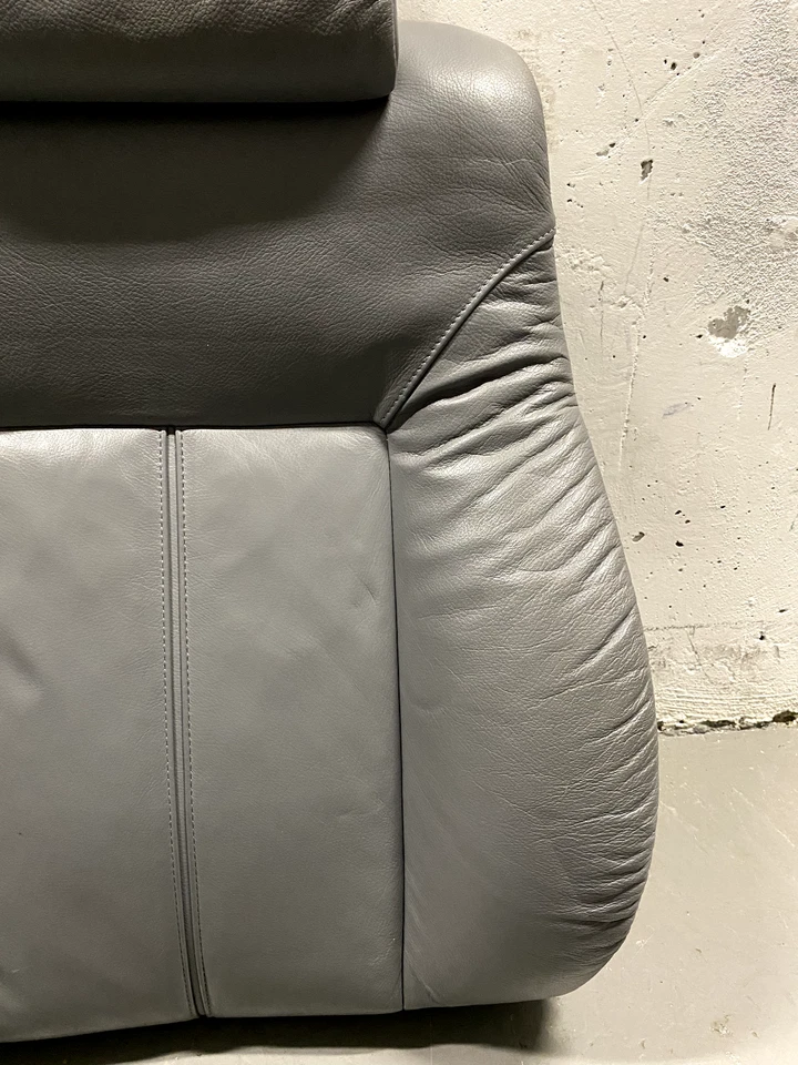 OEM BMW E38 E39 Front Left Power Seat Grey Leather 7-Series 1999–2003 - Image 3 of 4